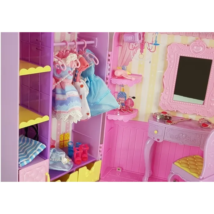 Zestaw prezentowy dla małej stylistki: garderoba i lalka