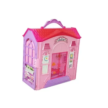 Zestaw domek dla lalek z naklejkami, mebelkami i akcesoriami dla dzieci