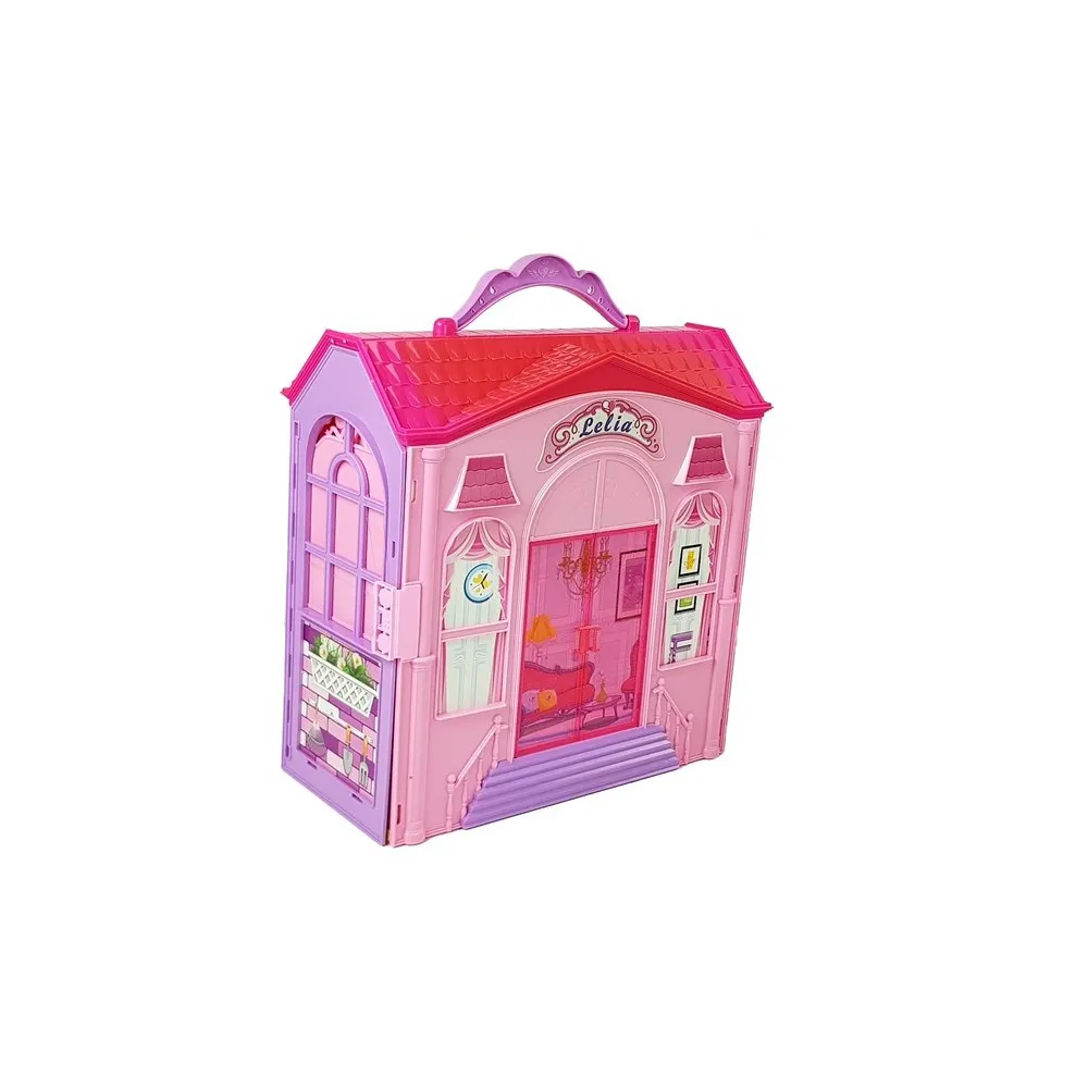 Zestaw domek dla lalek z naklejkami, mebelkami i akcesoriami dla dzieci