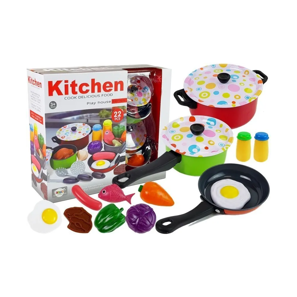 zestaw kuchenny z 22 elementami do zabawy dla dzieci