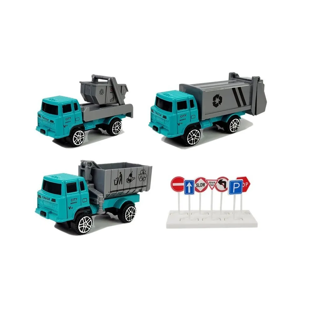 Zestaw edukacyjny samolot z autkami na odpady i dodatkami do zabawy