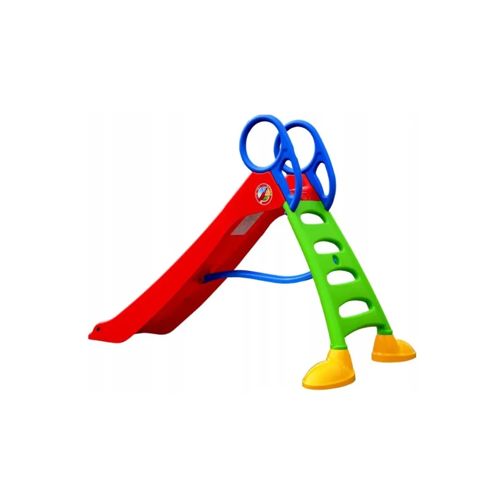 Kolorowa zjeżdżalnia ogrodowa dla dzieci idealna na plac zabaw