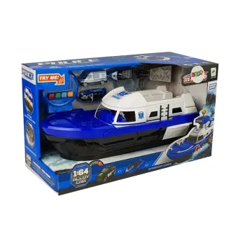Zabawka edukacyjna łódź policyjna z pojazdami i efektami specjalnymi
