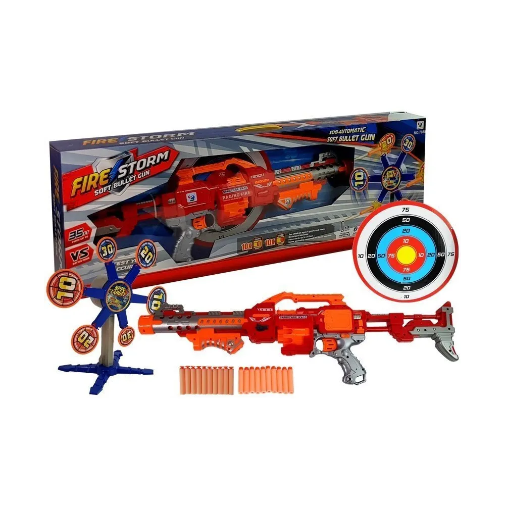 Karabin na piankowe strzałki z obrotową tarczą dla dzieci