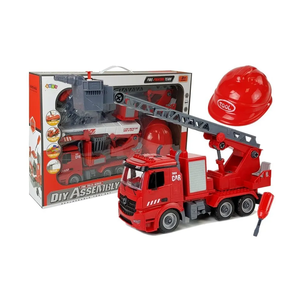 zestaw do składania wozu strażackiego 2w1 dla dzieci