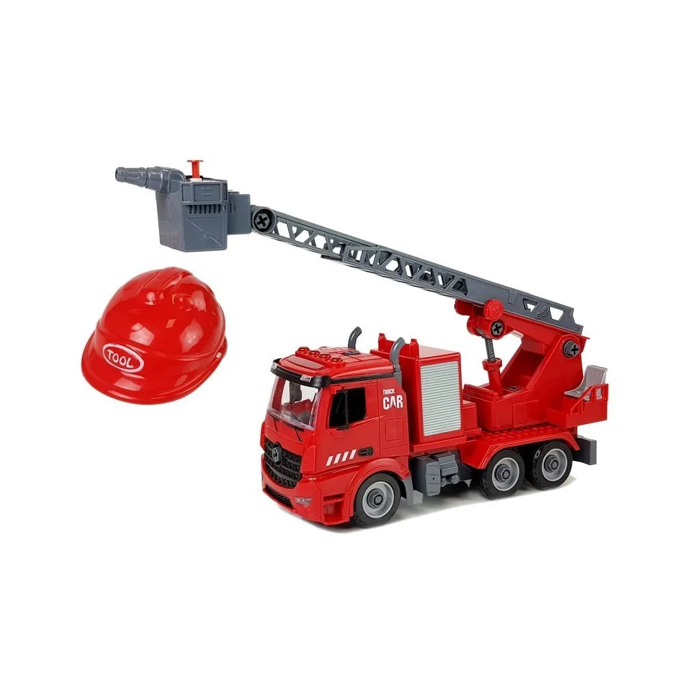 woz strażacki z efektem światła i dźwięku w wersji diy