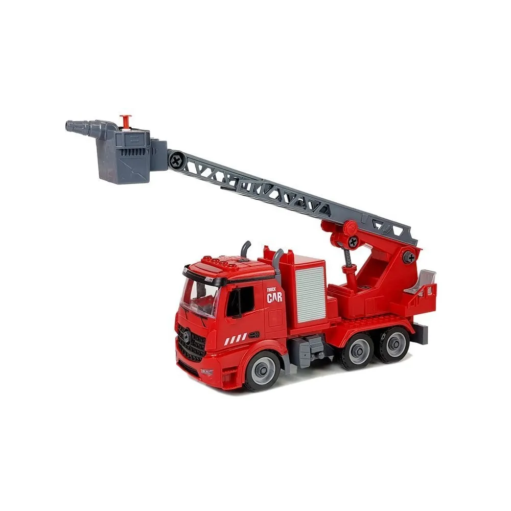 elementy zestawu konstrukcyjnego z armatką wodną