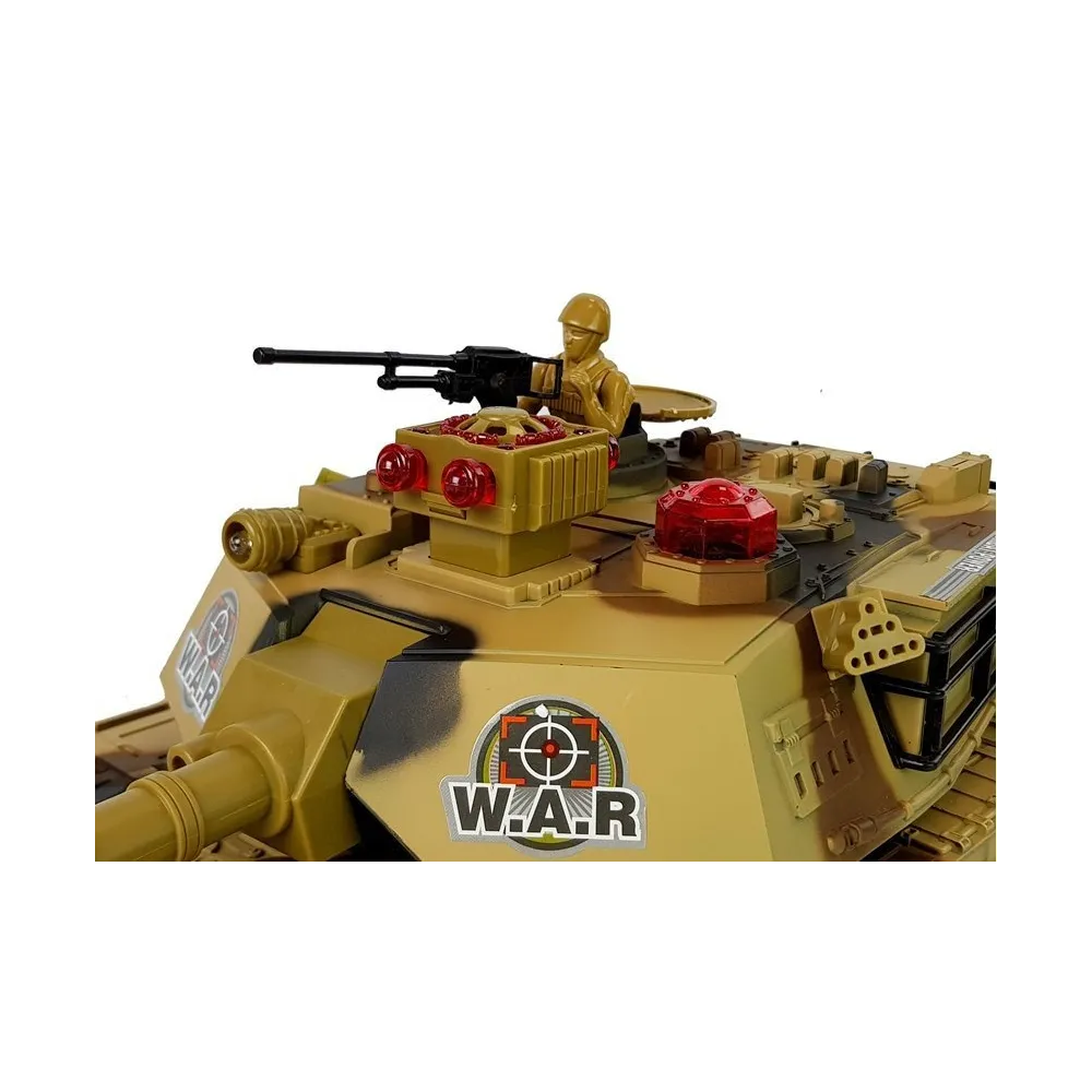 Realistyczny czołg RC z efektami dźwiękowymi i jasnymi światłami LED