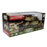 Czołg RC żółty prezentujący się podczas dynamicznej zabawy