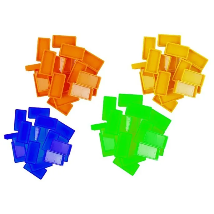 Kolorowe klocki domino i plastikowy pociąg zabawka dla maluchów