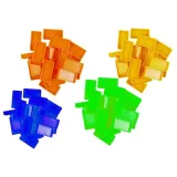 Kolorowe klocki domino i plastikowy pociąg zabawka dla maluchów