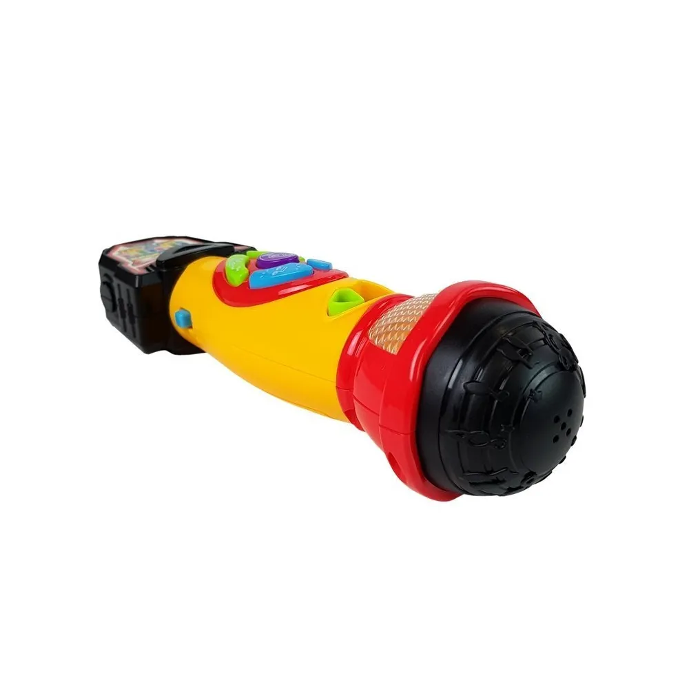 Zabawka karaoke z kolorowymi przyciskami i nowoczesnym designem