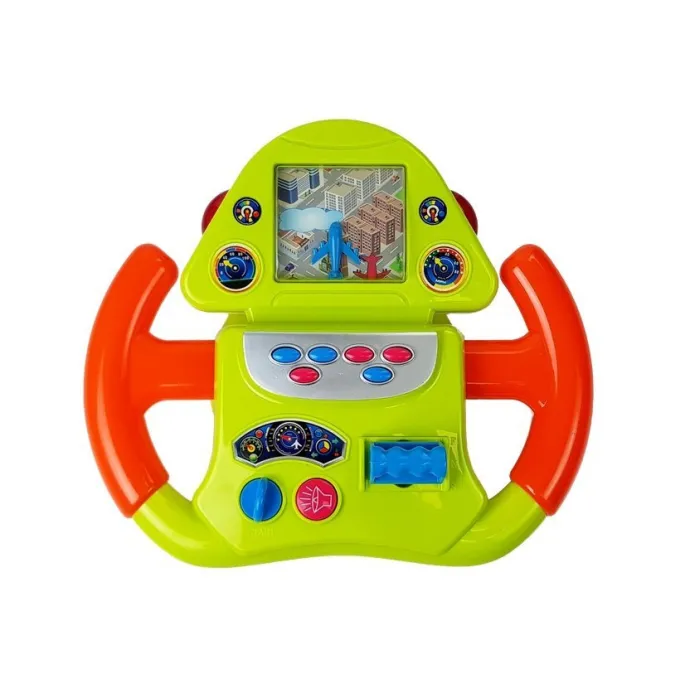 Kolorowa kierownica lotnicza z dźwignią sterowania do kreatywnej zabawy