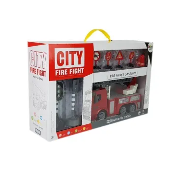 Straż Pożarna – pojazd z napędem frykcyjnym w komplecie z pachołkami