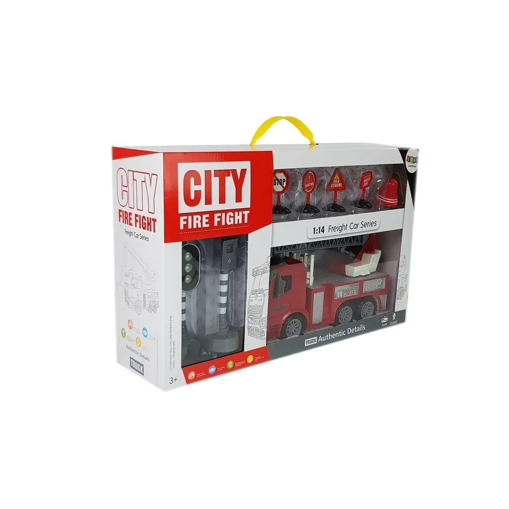 Straż Pożarna – pojazd z napędem frykcyjnym w komplecie z pachołkami