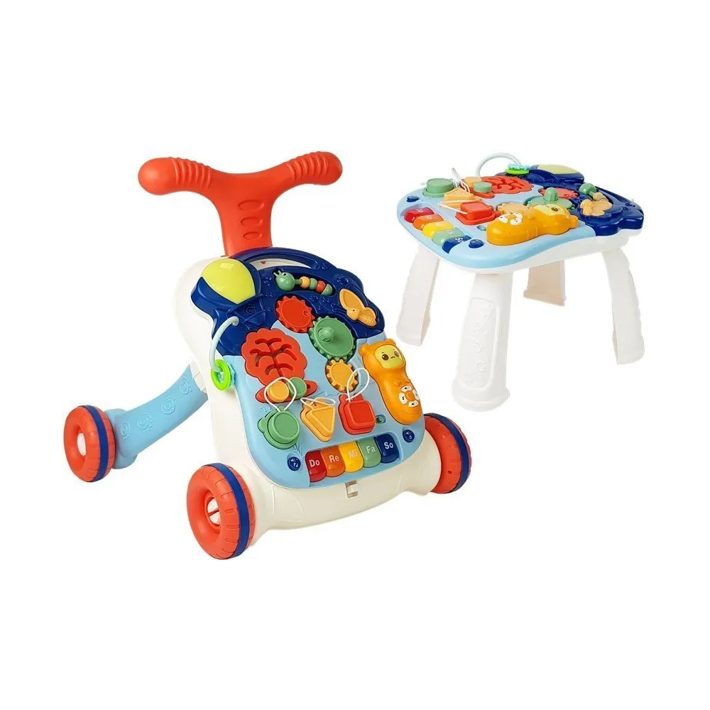 Interaktywny pchacz chodzik z kolorowym panelem edukacyjnym dla dzieci