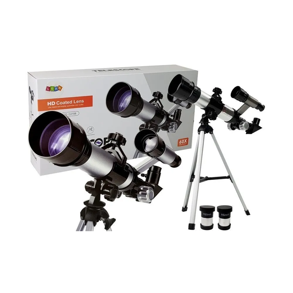 Edukacyjny teleskop dla dzieci z akcesoriami i statywem do nauki astronomii