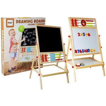 Tablica Drewniana Kredowa Liczydło Zegar Liczby na Magnes