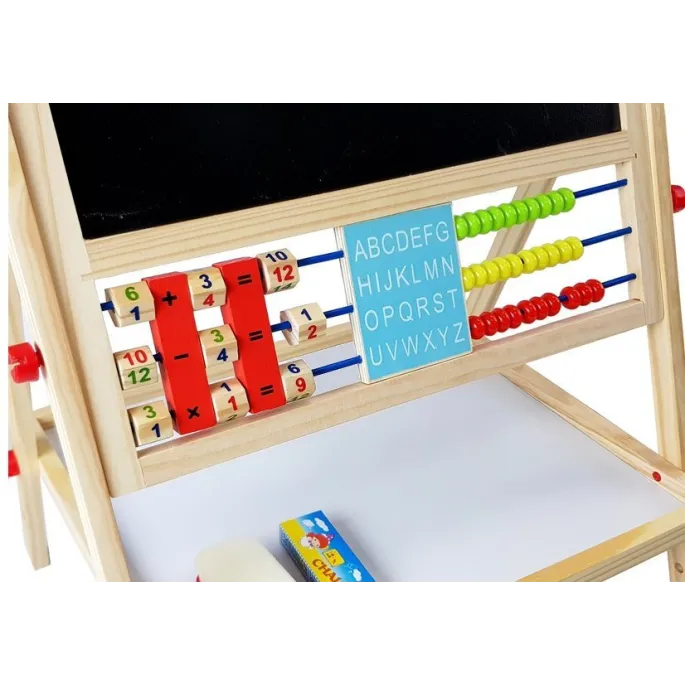 Tablica Drewniana Kredowa Liczydło Zegar Liczby na Magnes