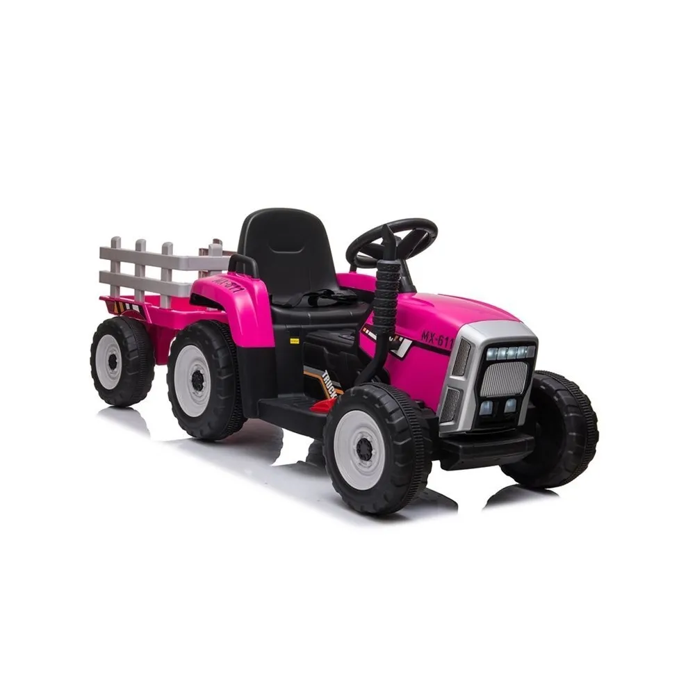Traktor na Akumulator z Przyczepą XMX611 Różowy