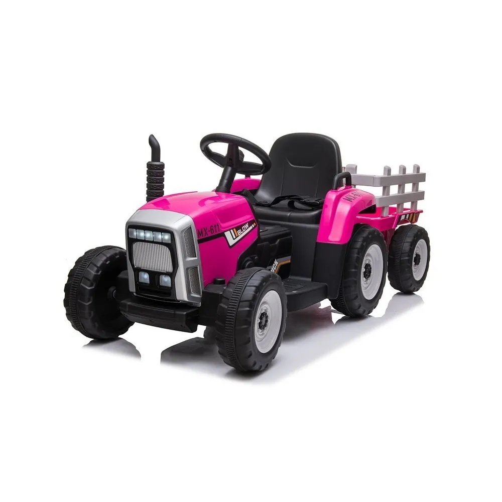 Traktor na Akumulator z Przyczepą XMX611 Różowy