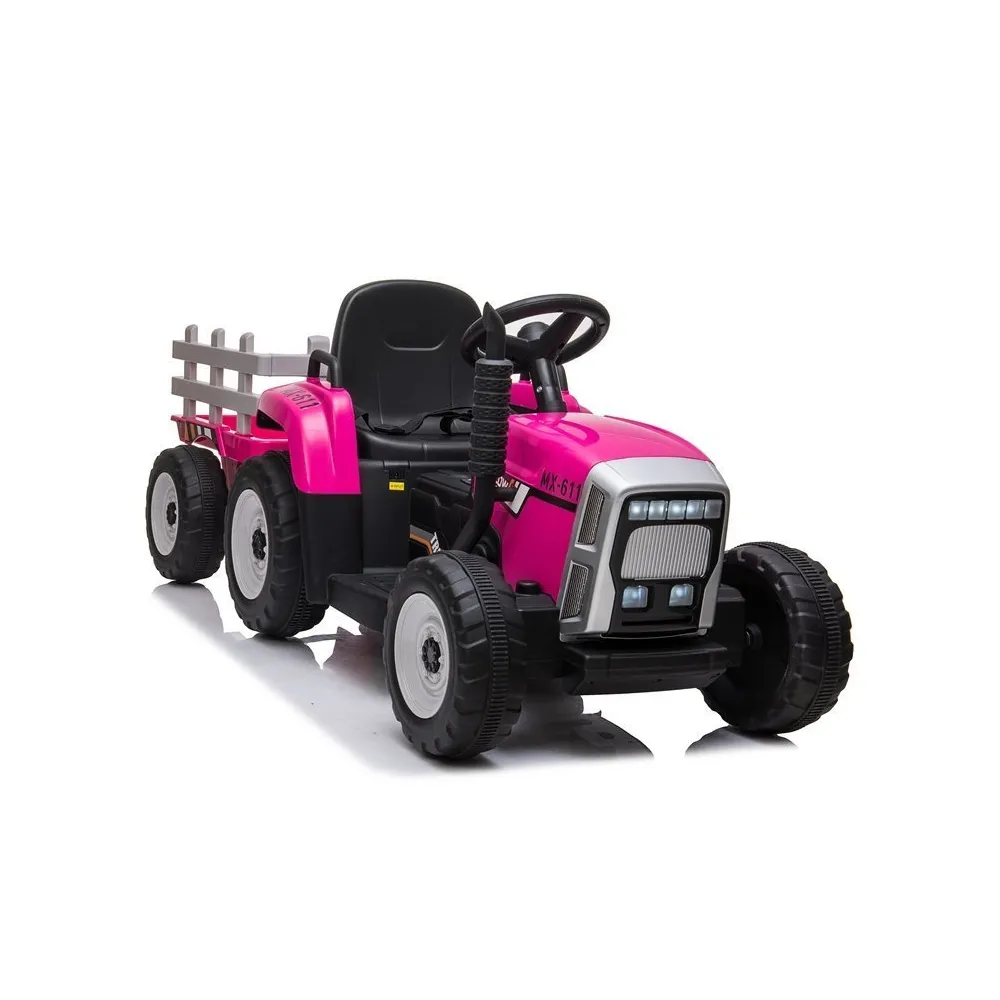 Traktor na Akumulator z Przyczepą XMX611 Różowy