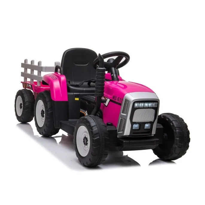 Traktor na Akumulator z Przyczepą XMX611 Różowy