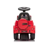 Mercedes G-Class 652 czerwony dla dzieci z widocznymi skrętnymi kołami