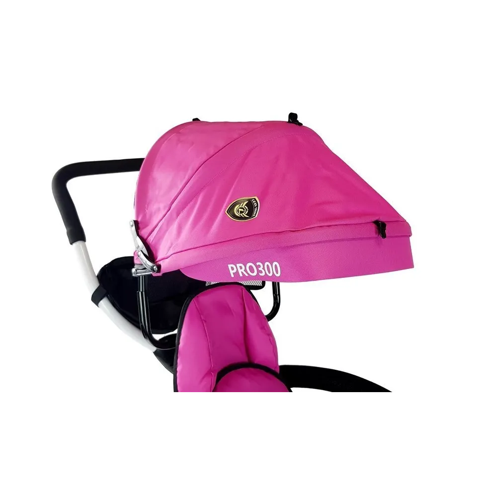 Regulowany baldachim z filtrem UV chroniący dziecko na rowerze PRO300