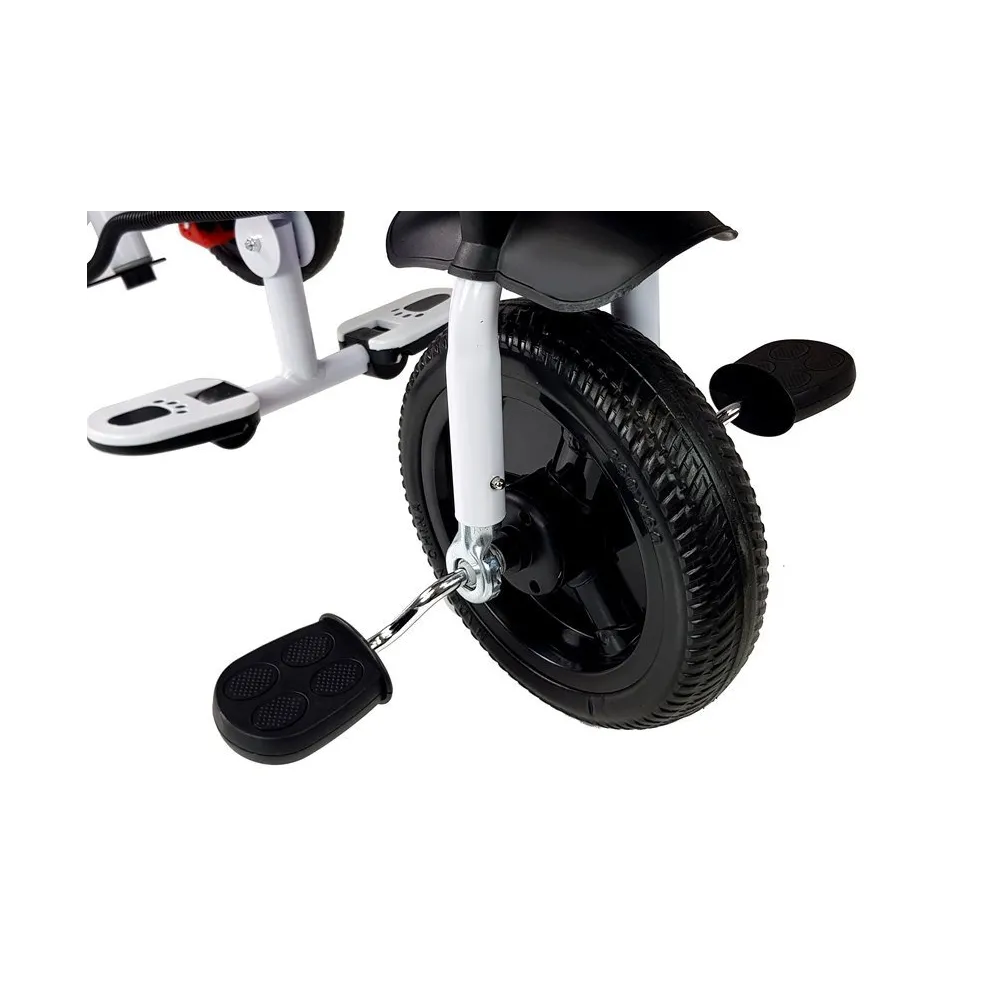 Wygodny i bezpieczny rower trójkołowy PRO300 fioletowy z kołami EVA