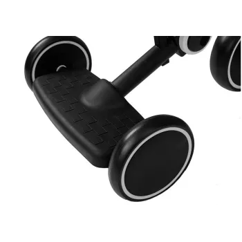 Rower biegowy 3-kołowy czarno-biały dla początkujących rowerzystów