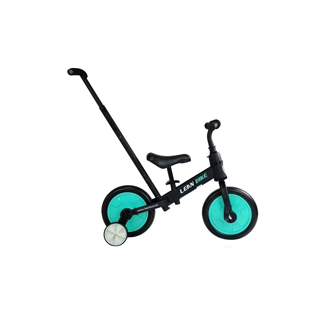 Lekki rower trójkołowy na pedały dla dzieci od 3 lat, wariant czarno-miętowy