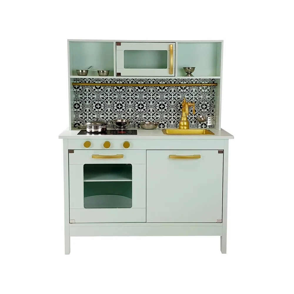 Dziecięca kuchnia z nowoczesnym designem oraz ruchomymi pokrętłami