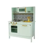 Komplet kuchenny Emma z eleganckimi złotymi detalami i stylowym kranem