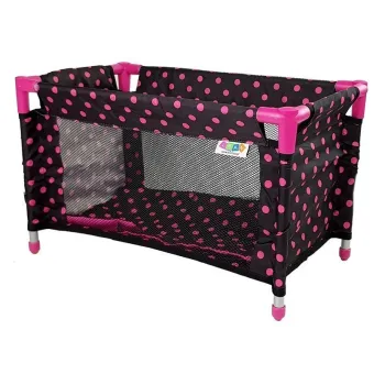 Łóżeczko Łóżko dla Lalek Alice Czarno-Różowe