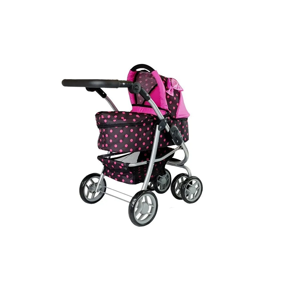 Zestaw spacerówka 2 w 1 dla lalek z solidną aluminiową ramą