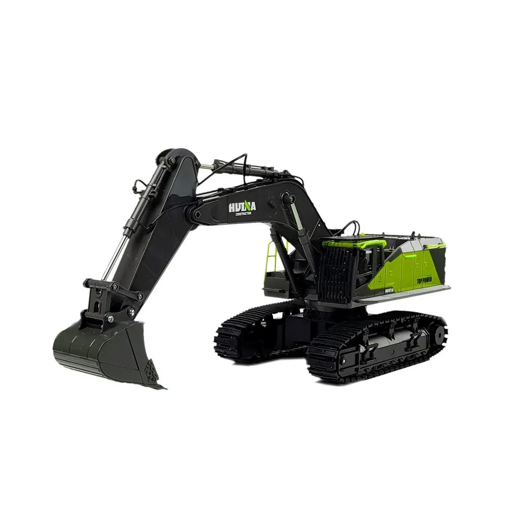 Zdalnie sterowana koparka HuiNa 1593 z widocznymi detalami