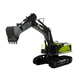 Prezentacja kabiny koparki HuiNa 1:14 z efektem świetlnym LED