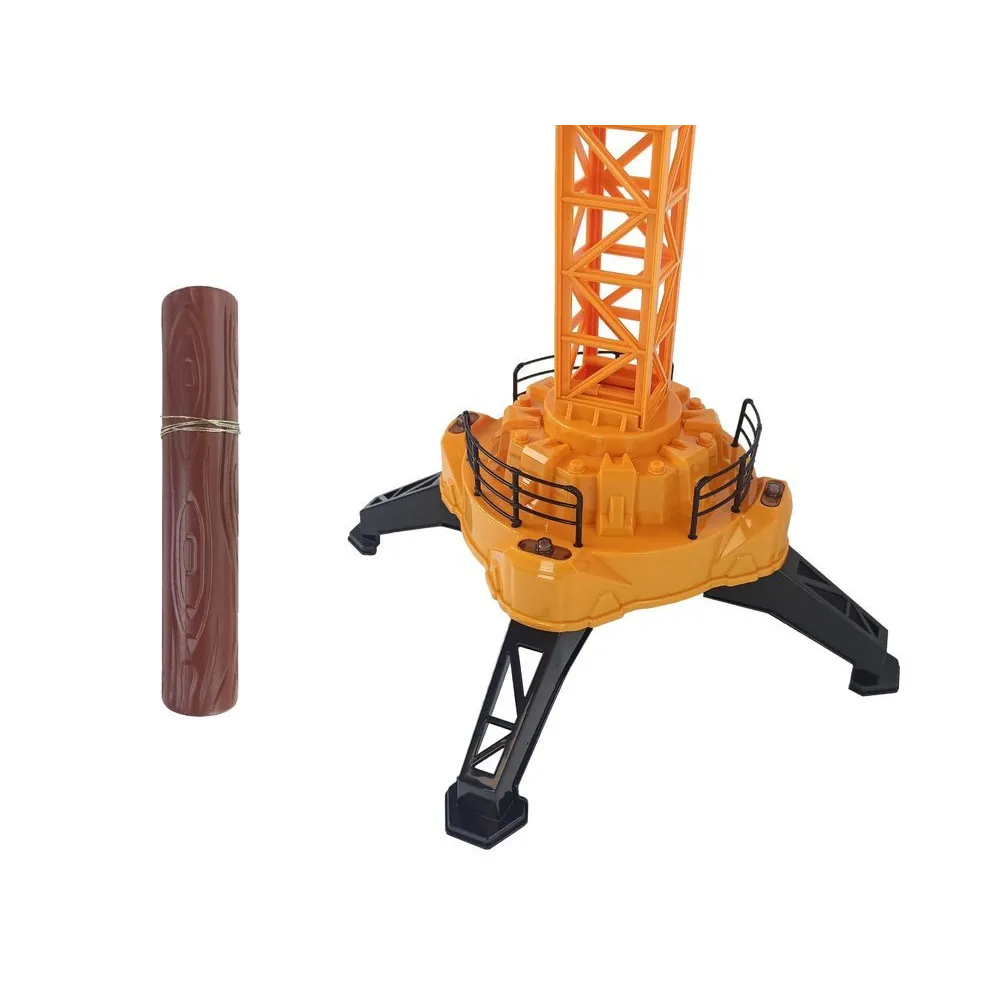 Zdalnie sterowany dźwig 2,4 GHz z podnoszonym hakiem i drewnianym balem