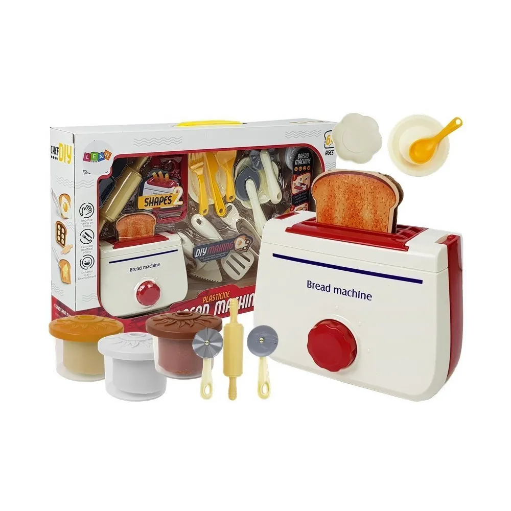 Kolorowy zestaw Toster Ciastolina z akcesoriami do kreatywnej zabawy