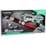 Miecz świetlny i pistolet w zestawie z okularami ochronnymi, idealny na prezent