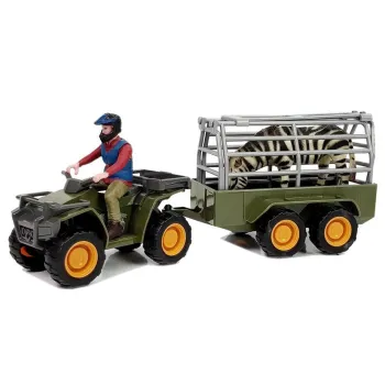 Quad z Przyczepką Transporter Figurki Zebra