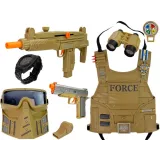 Militarny komplet z lornetką i akcesoriami idealny do zabawy