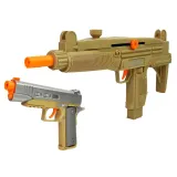 Broń zabawkowa i rewolwer w zestawie wojskowym dla dzieci