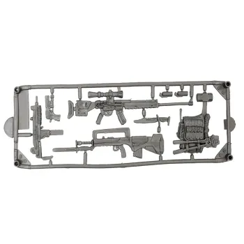 Figurka żołnierza z akcesoriami do kreatywnej zabawy wojskowej