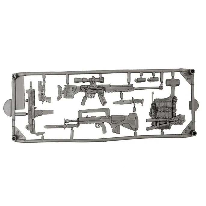 Figurka żołnierza z akcesoriami do kreatywnej zabawy wojskowej