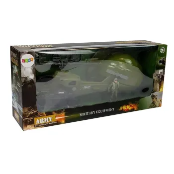 Opakowanie zestawu wojskowego z helikopterem i dodatkami dla dzieci
