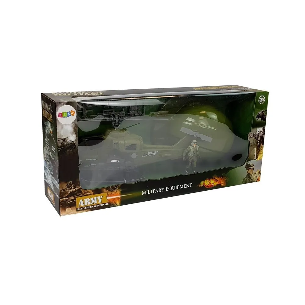 Opakowanie zestawu wojskowego z helikopterem i dodatkami dla dzieci