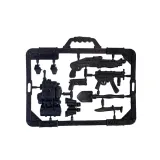 Auto policyjne z zestawu gotowe do pościgu w dziecięcej zabawie