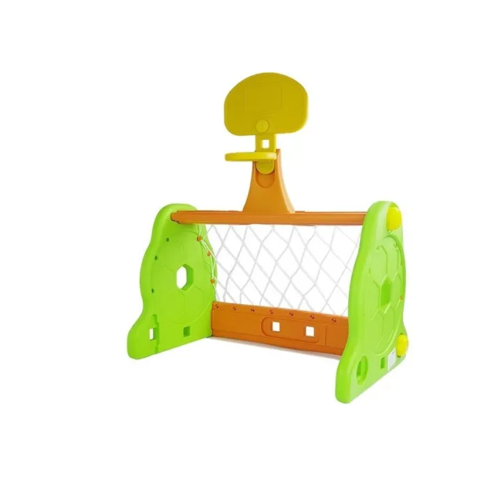 sportowy zestaw 2w1 dla dzieci z bramką i tablicą do kosza na plac zabaw